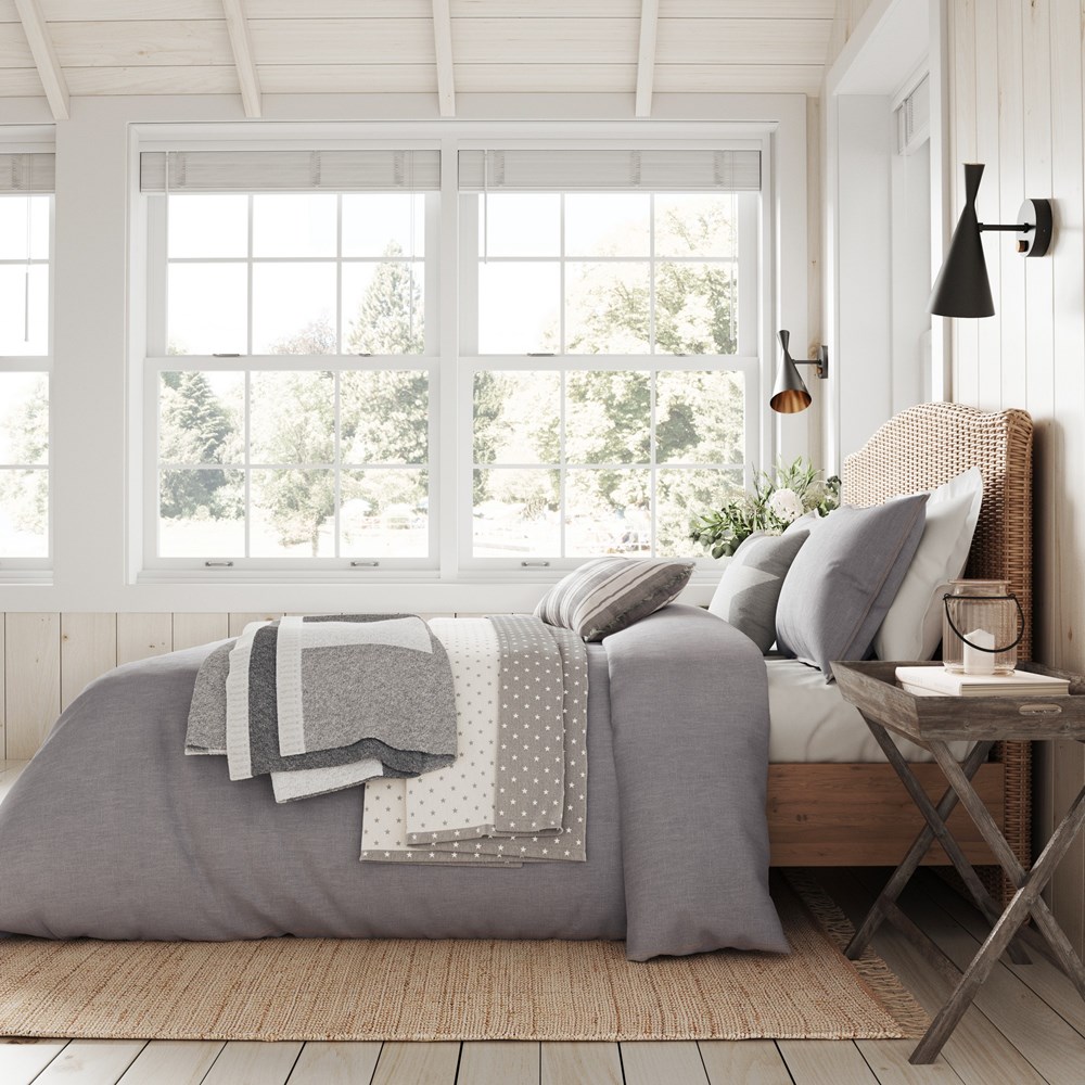 Long Island Denim Look Bedding by Helena Springfield in Grey